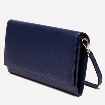 Women's Flap Over Purse Marine Blue